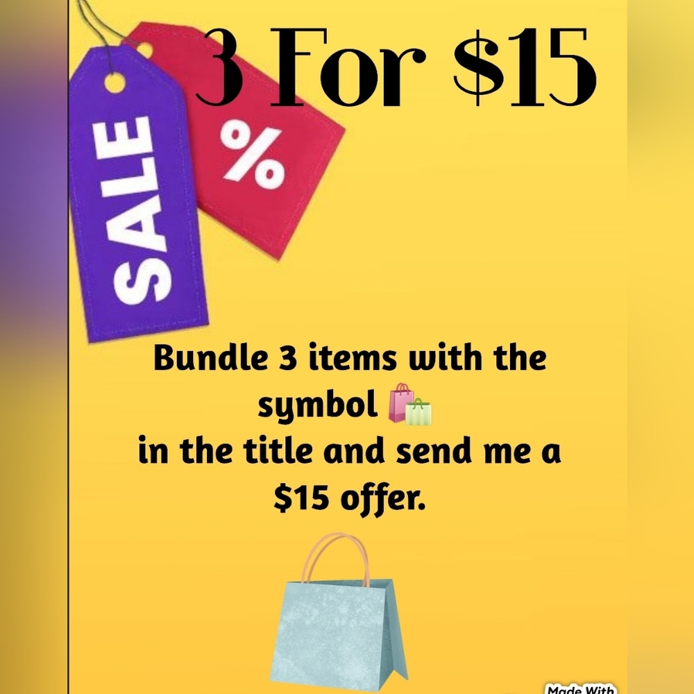 🛍Bunlde 3 Items For $15 and Send Me The Offer‼️ Items Marked with 🛍 Eligible